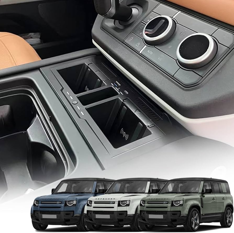 Amazon.com: Dual Wireless Car Charger for Land Rover Defender 90