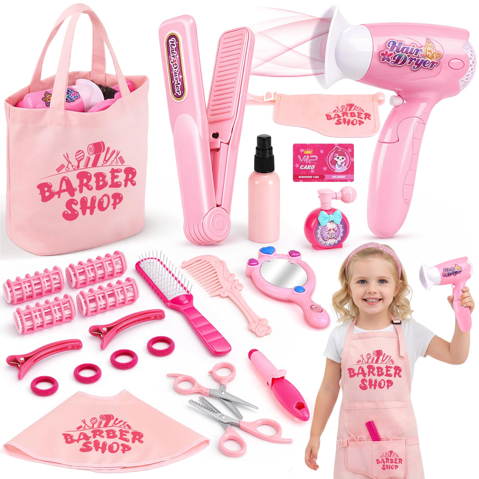 Amazon.com: Sanlebi Hair Salon Toys for Girls, 25 Pc Pretend Play