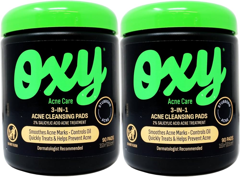 Amazon.com: OXY Maximum Action 3 in 1 Acne Treatment Pads, 90