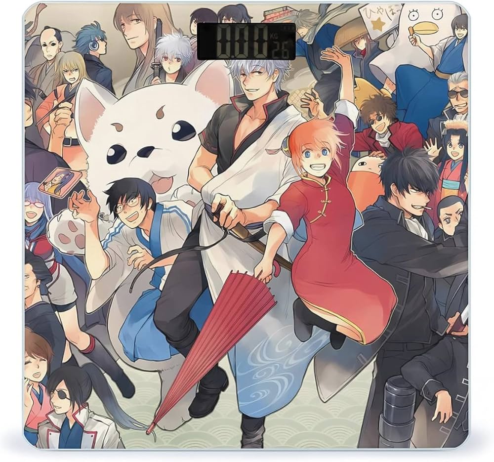 Amazon.co.jp: 銀魂 体重計 高精度 ボディスケール 電源自動ON OFF