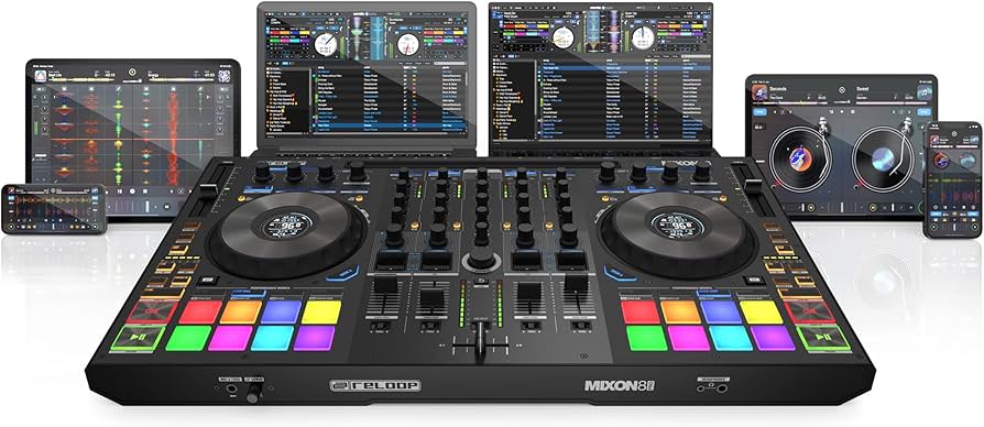 Amazon.com: Reloop Mixon 8 Pro 4-Channel DJ Controller, Black