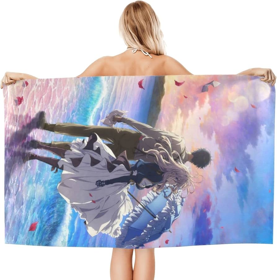 Amazon｜ヴァイオレットエヴァーガーデン アニメ タオル かわいい バス