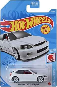 Amazon.com: Hot Wheels '99 Honda Civic Type R [EK9], [White] J