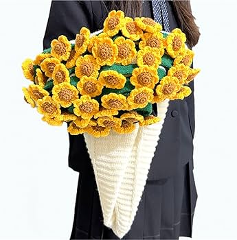 Amazon｜完成したひまわりの花束ブランケット、フラワーブーケ