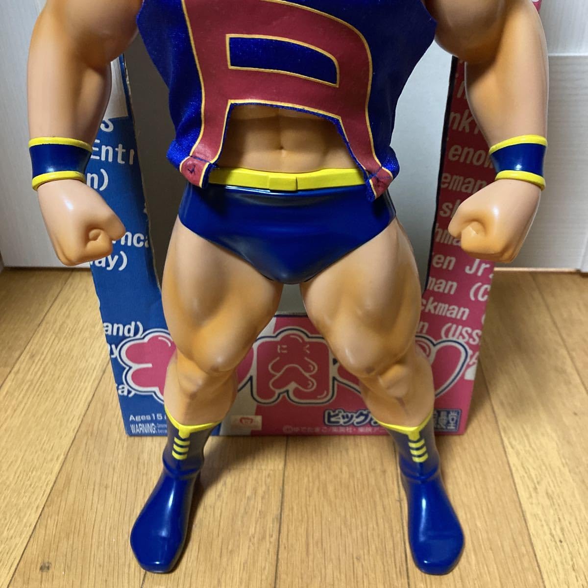 Amazon.co.jp: iiooo 浪曼堂 浪漫堂 キン肉マンKNシャツ(青) ビッグ