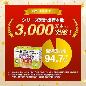 Amazon | 日清食品 トリプルバリア 甘さすっきりレモン味 1箱 30本入