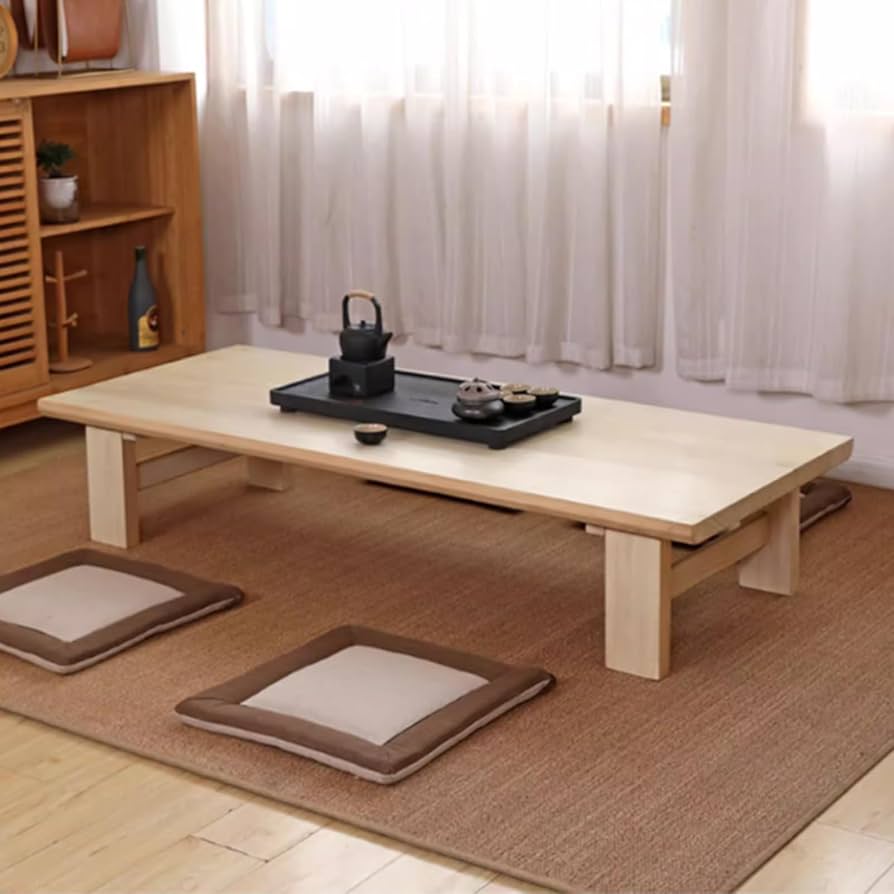 Amazon.com: JUNZAI Low Coffee Table, Low Table for Sitting on The