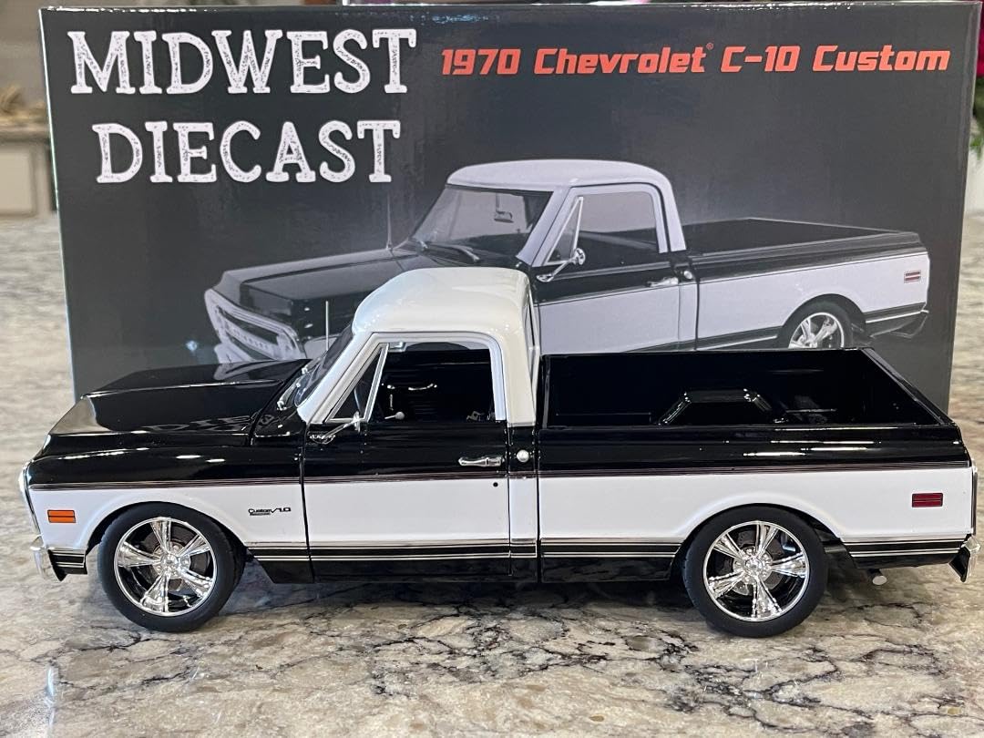 Amazon.com: Midwest Diecast Acme Black & White 1970 C-10