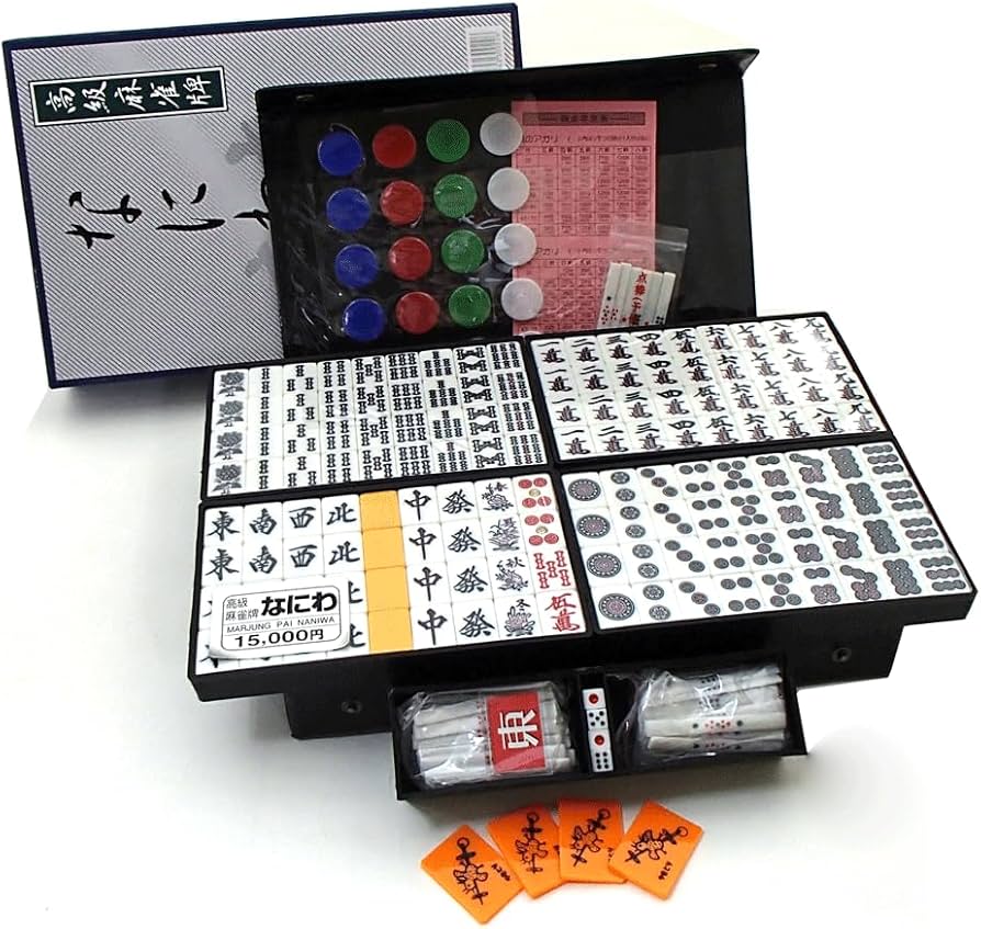 Amazon.co.jp: 手打ち麻雀牌セット 標準サイズの普及麻雀牌なにわ