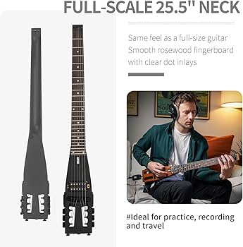 Amazon | Anygig トラベルエレキギター ヘッドレス - ポータブル 超