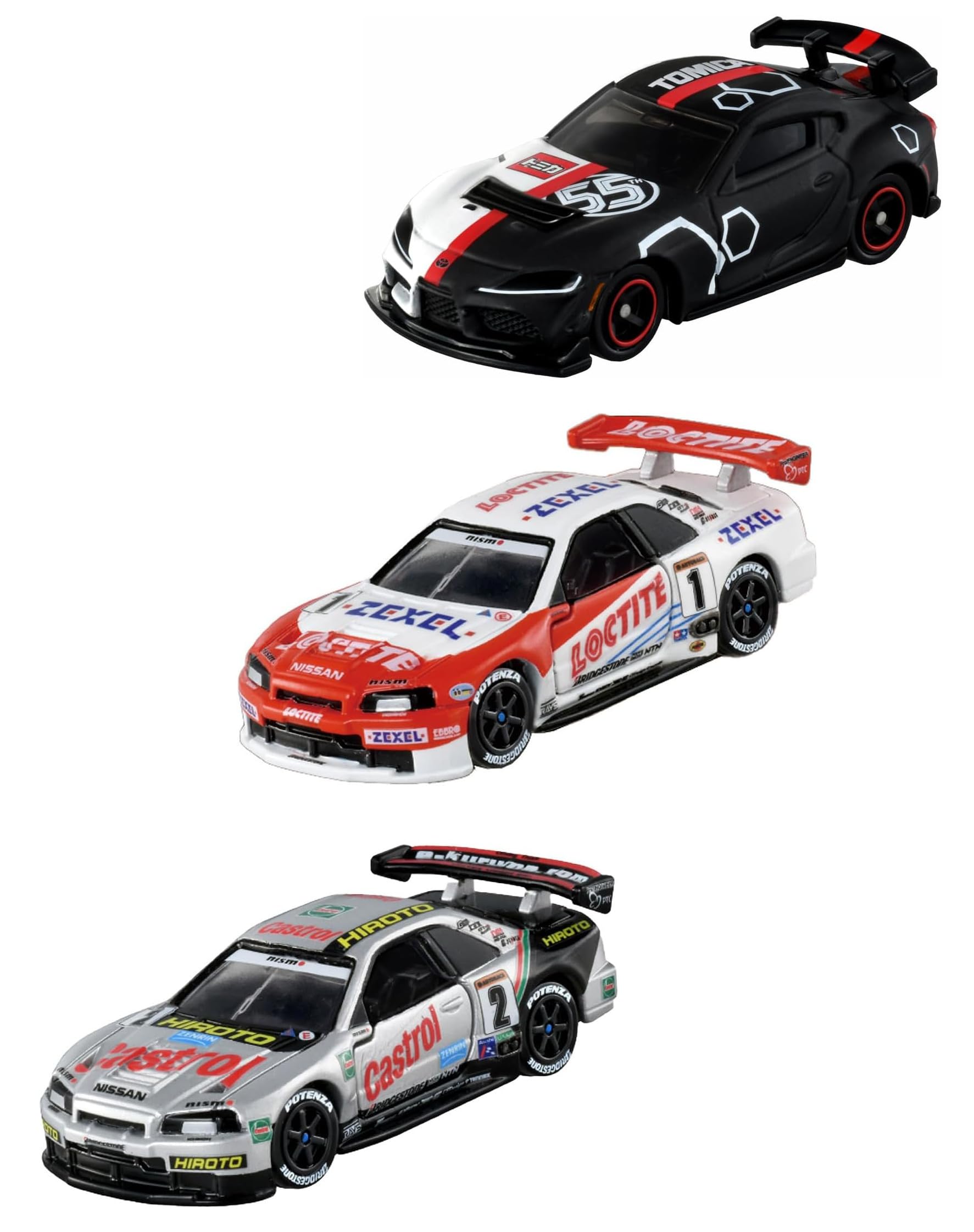 Amazon.co.jp: 【3点セット】トミカ GR スープラ GT4 EVO トミカ55周年