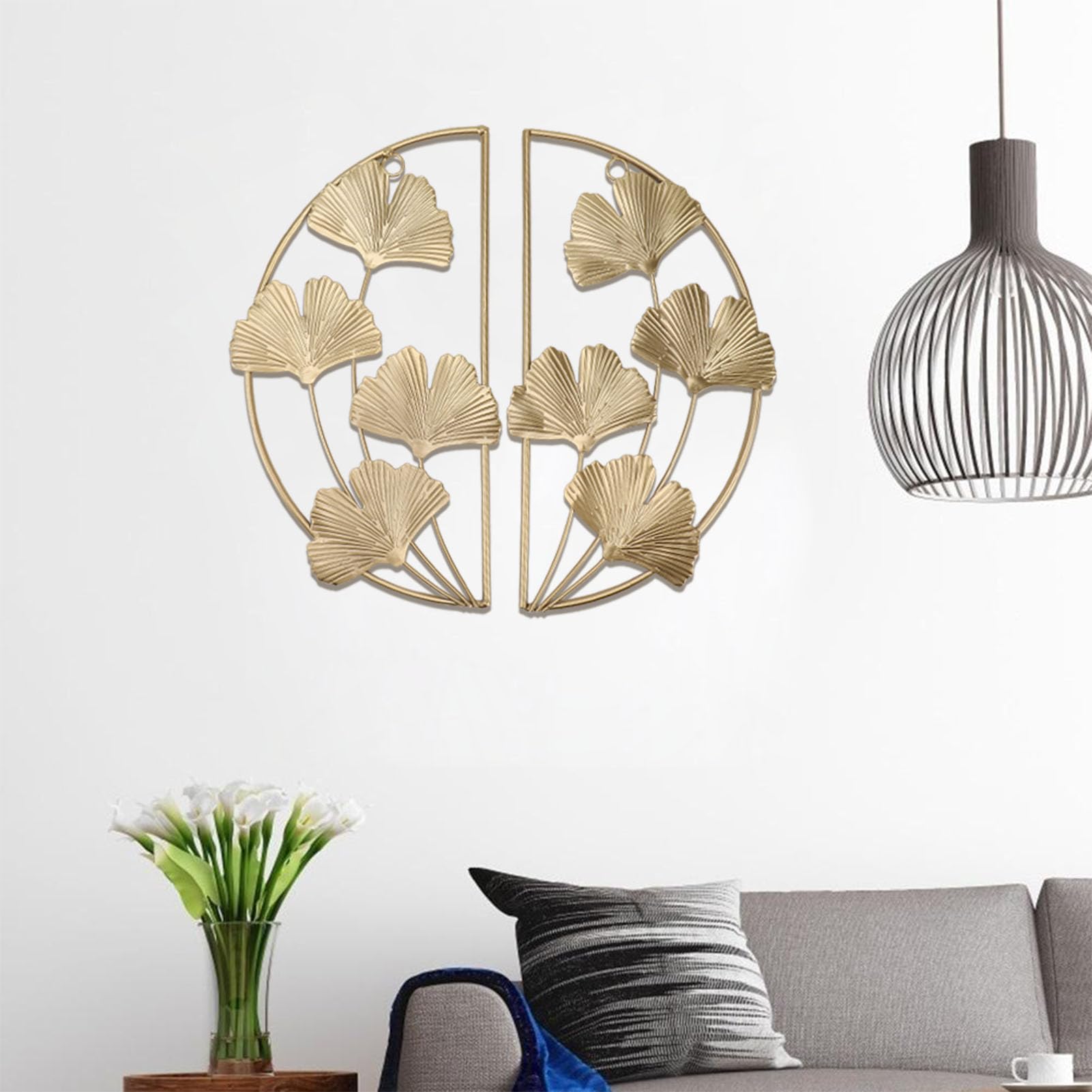 Amazon.co.jp: ANKROYU イチョウの葉アート、アイアンイチョウの葉の壁