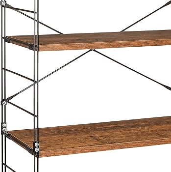 Amazon｜山善(YAMAZEN) オープンシェルフ アンティークブラウン 5段