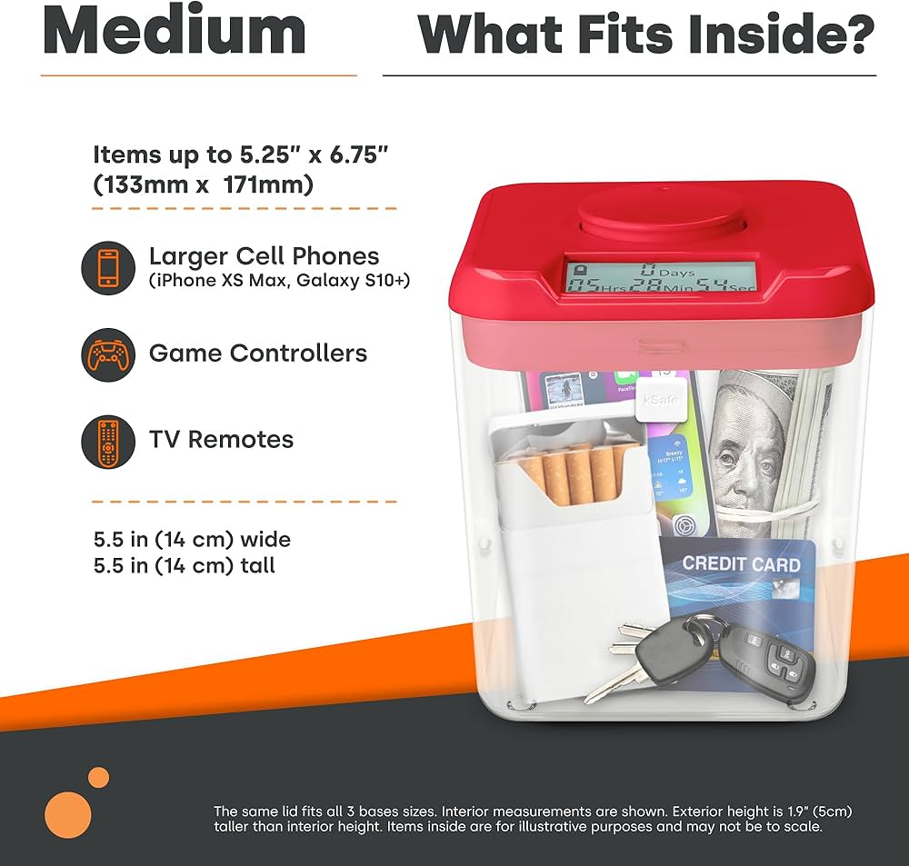 Amazon.co.jp: Kitchen Safe タイムロックコンテナ (Mサイズ) スマホ