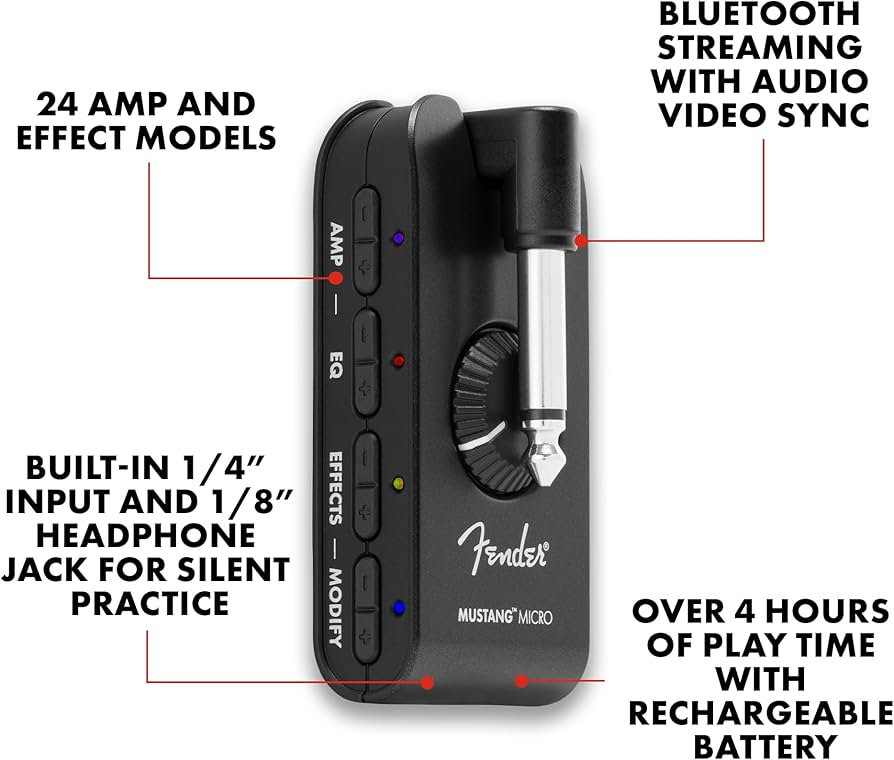 Amazon.co.jp: Fender ギター&ベース用ヘッドフォンアンプ MUSTANG