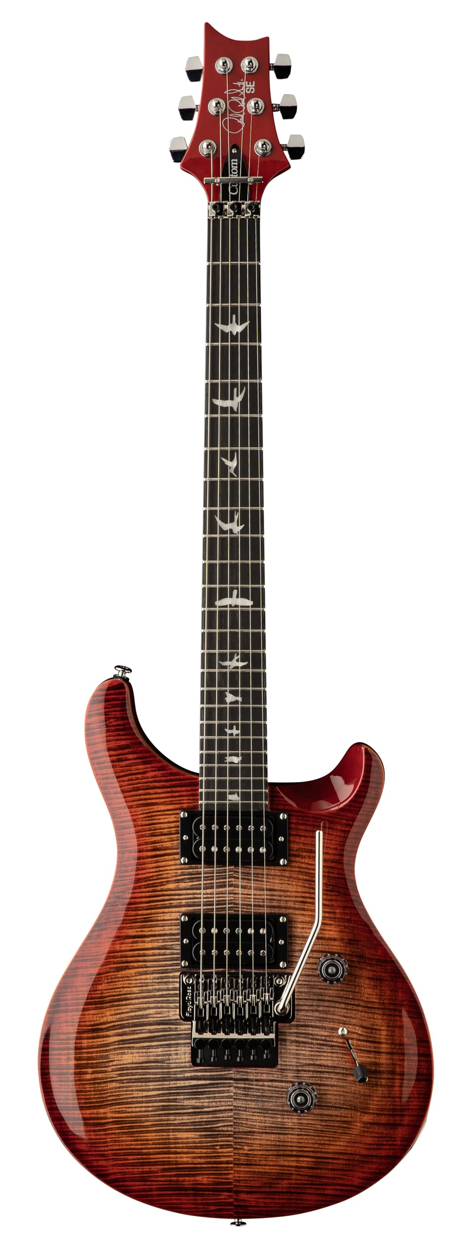 Amazon.com: PRS SE Custom 24 Semi-Hollow Piezo, Charcoal Cherry