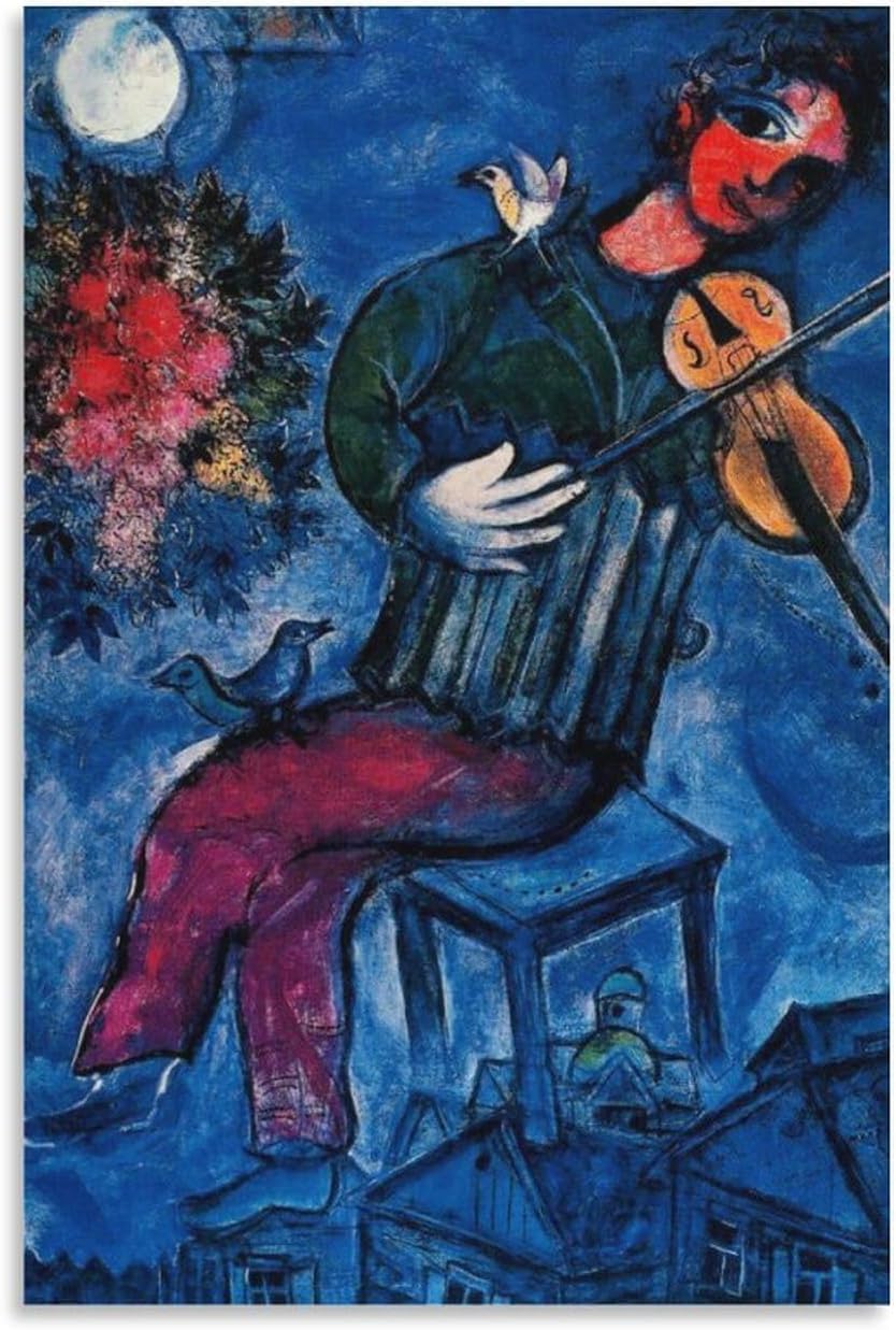 Amazon.co.jp: マルク・シャガールのポスターと版画《青いバイオリン