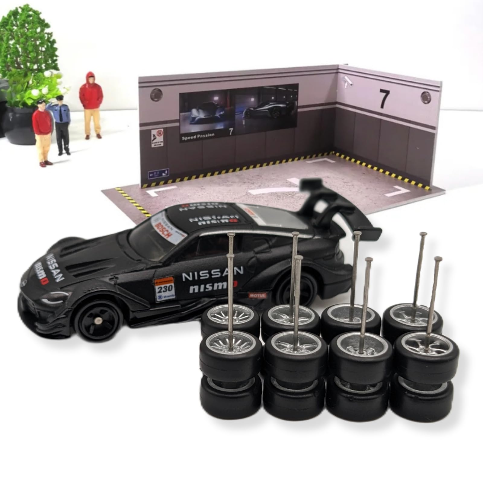 Amazon.co.jp: edonsa 1/64 カスタム ホイール ミニカー スポーク ゴム