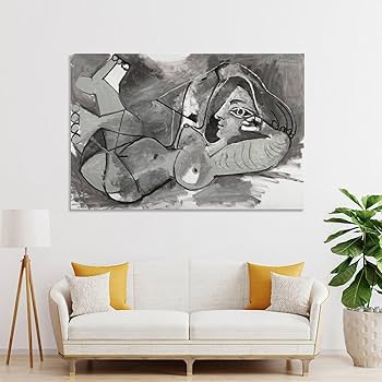 Amazon.co.jp: パブロ・ピカソ 横たわる裸婦 イラスト 版画 イメージ
