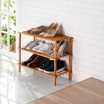 Amazon｜ベストコ 収納 木製 インテリア ラック シューズラック フリー