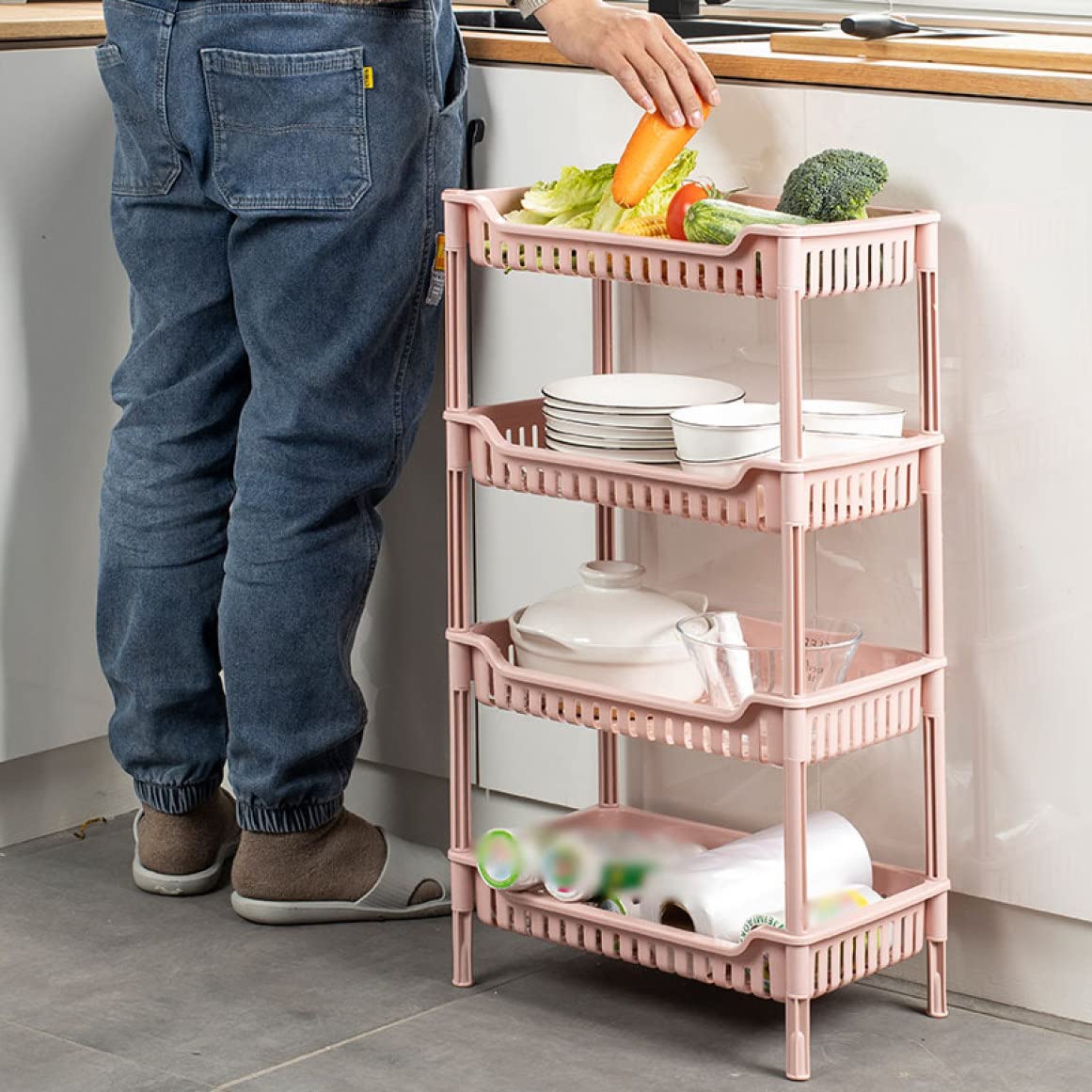 Amazon｜[FOQW] キッチン 収納 調味料ラック 調味料入れ キッチン