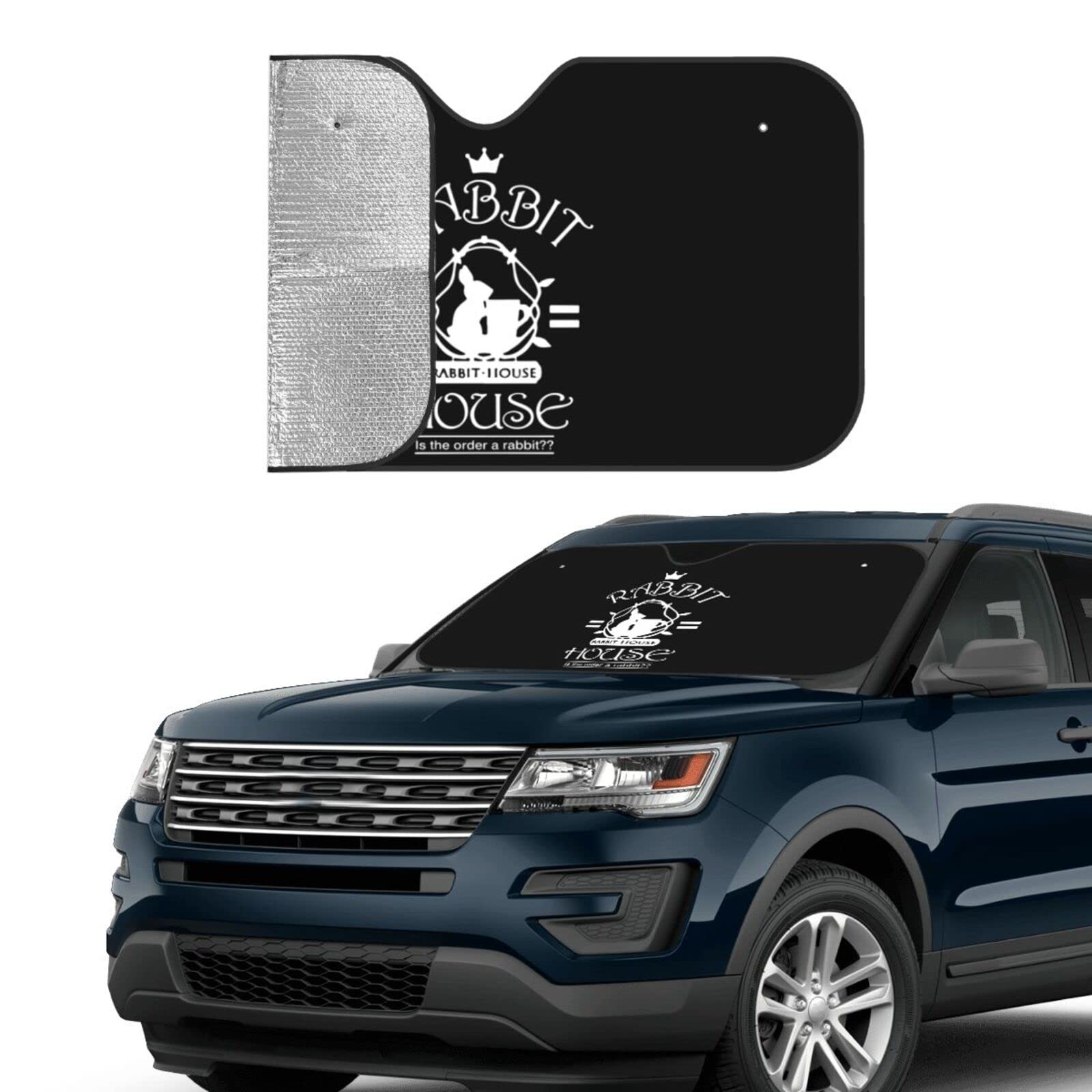 Amazon.co.jp: サンシェード 車 フロント ご注文はうさぎですか ロゴ