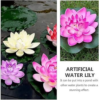 Amazon｜VORCOOL 10個セット 人工蓮 Eva素材 フローティングロータス