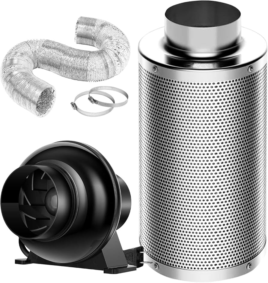 Amazon.co.jp: VIVOSUN グロウテント換気システムキット D4 4インチ