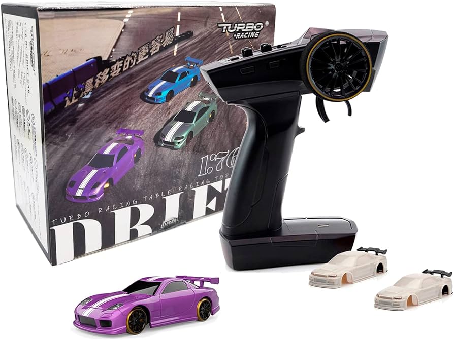 Amazon.com: FLYCOLOR Turbo Racing C61 1:76 Scale Drift RC Car with