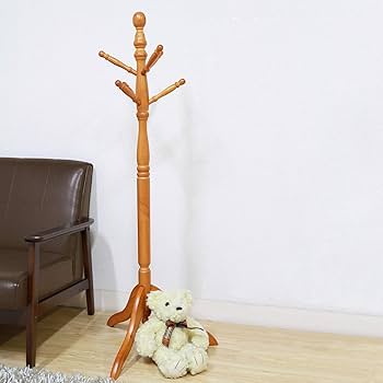 Amazon.co.jp: 不二貿易 コートハンガー ハンガーラック 木製 幅50.8