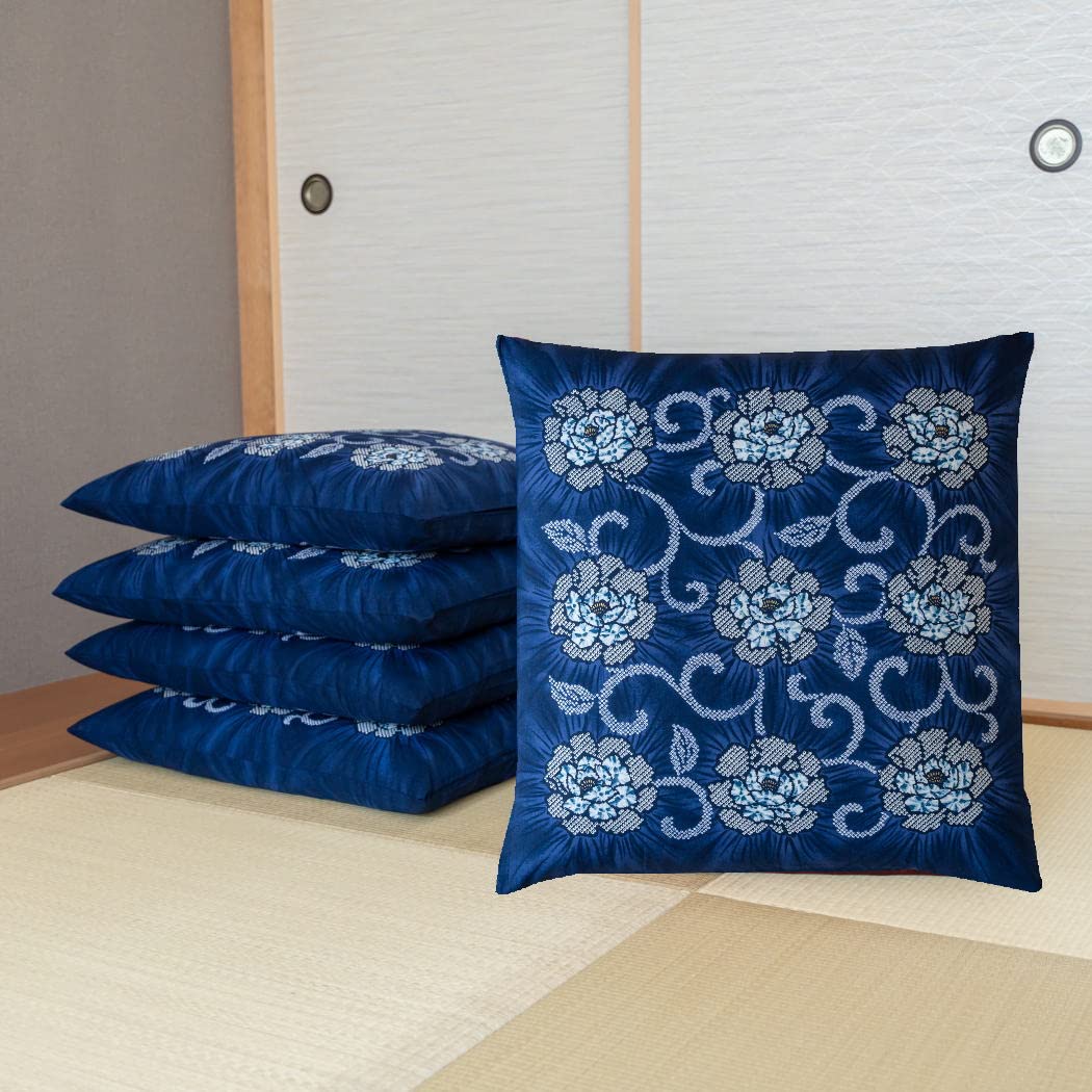 Amazon.co.jp: 座布団カバー 5枚組 銘仙判 55×59cm 綿100％ 【 日本製