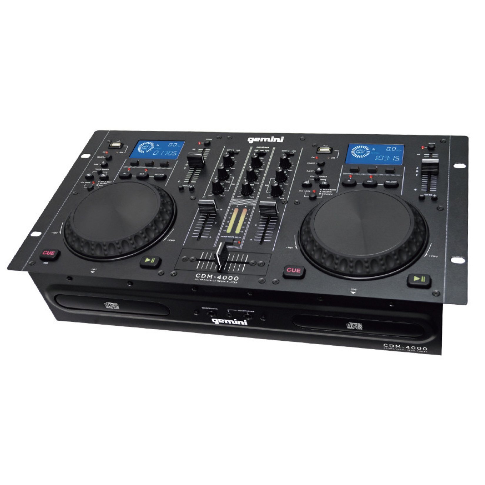 Amazon | GEMINI MP3 / CD DJ ワークステーション デュアルCDJ PLAYER+