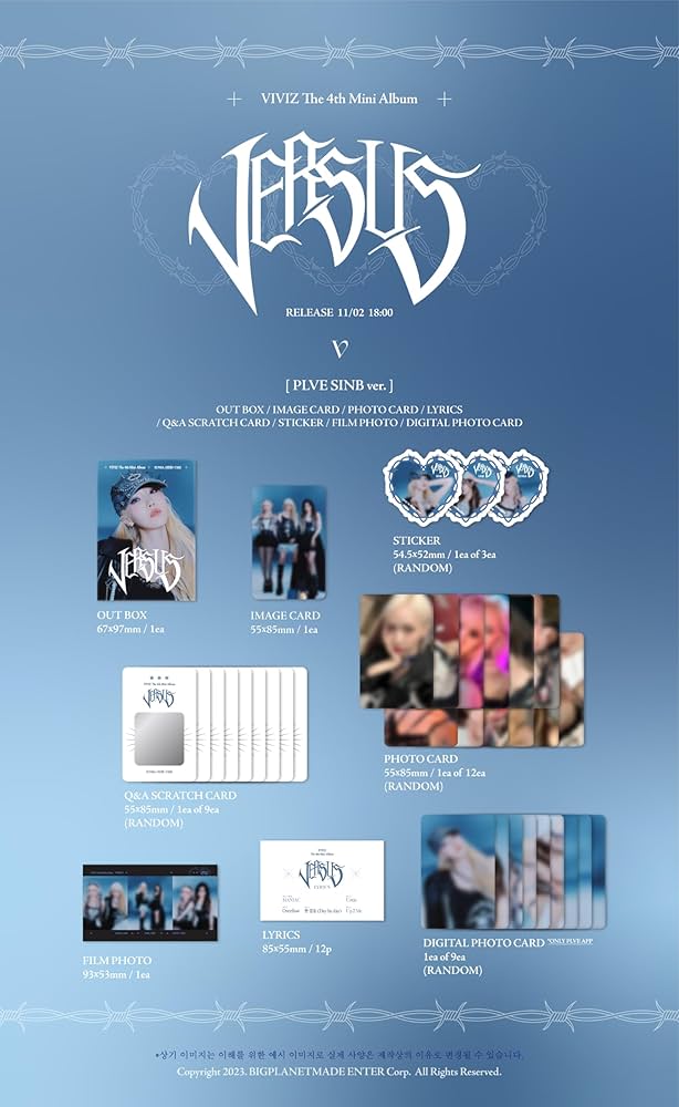 VIVIZ Versus 4th Mini Album Contents+Photocard+Sticker+Tracking