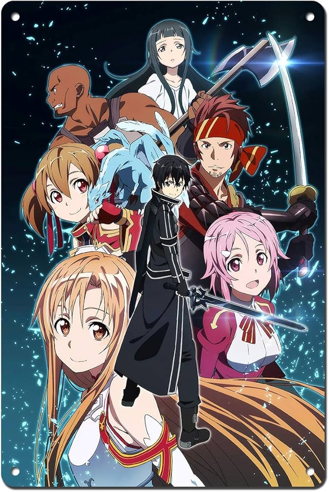 Amazon｜Dreamawsl ブリキ看板 壁 - ソードアートオンラインポスター