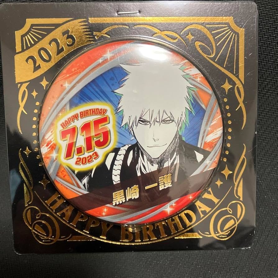 Amazon.co.jp: BLEACH 黒崎一護 バースデイ缶バッジ ジャンプショップ