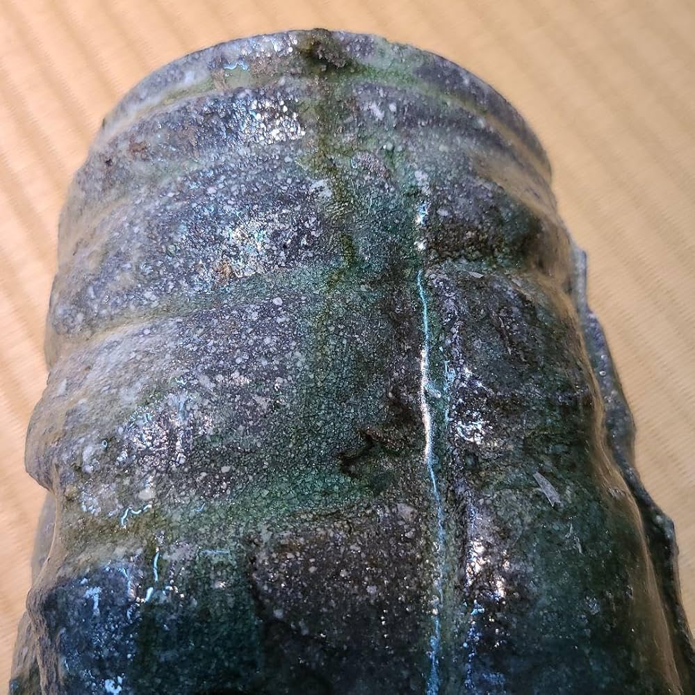 Amazon.co.jp: 信楽焼 篠原希作 引出筒花入 高さ6.5寸（約19cm）共箱