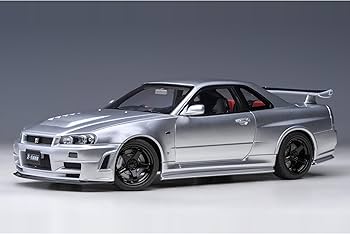 Amazon.com: R34 GT-R Z-Tune RHD (Right Hand Drive) Silver Metallic