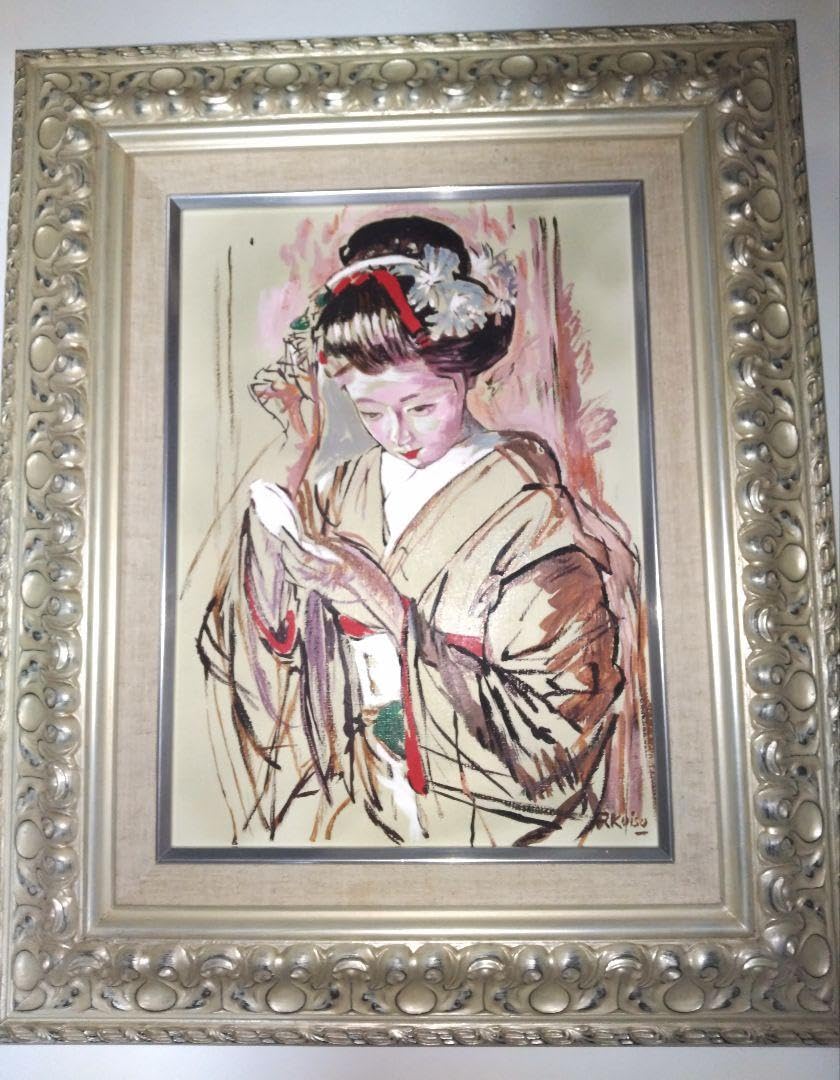 小磯 良平、婦人像、希少な額装用画集より、美品、新品額装付 Yahoo