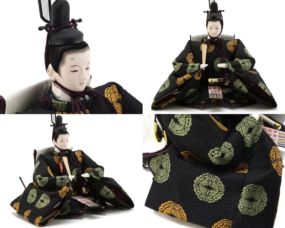 Amazon.co.jp: 雛人形ひな人形 雛 コンパクト収納飾り 親王飾り 彦