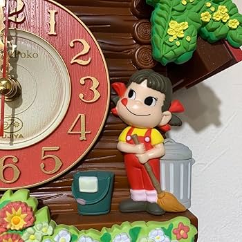 Amazon.co.jp: 不二家 ペコちゃん ポコちゃん 振り子時計 掛け時計