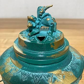 Amazon｜高岡銅器 村田宏 造 香炉 青銅／伝統工芸品 駒型 菖蒲地紋