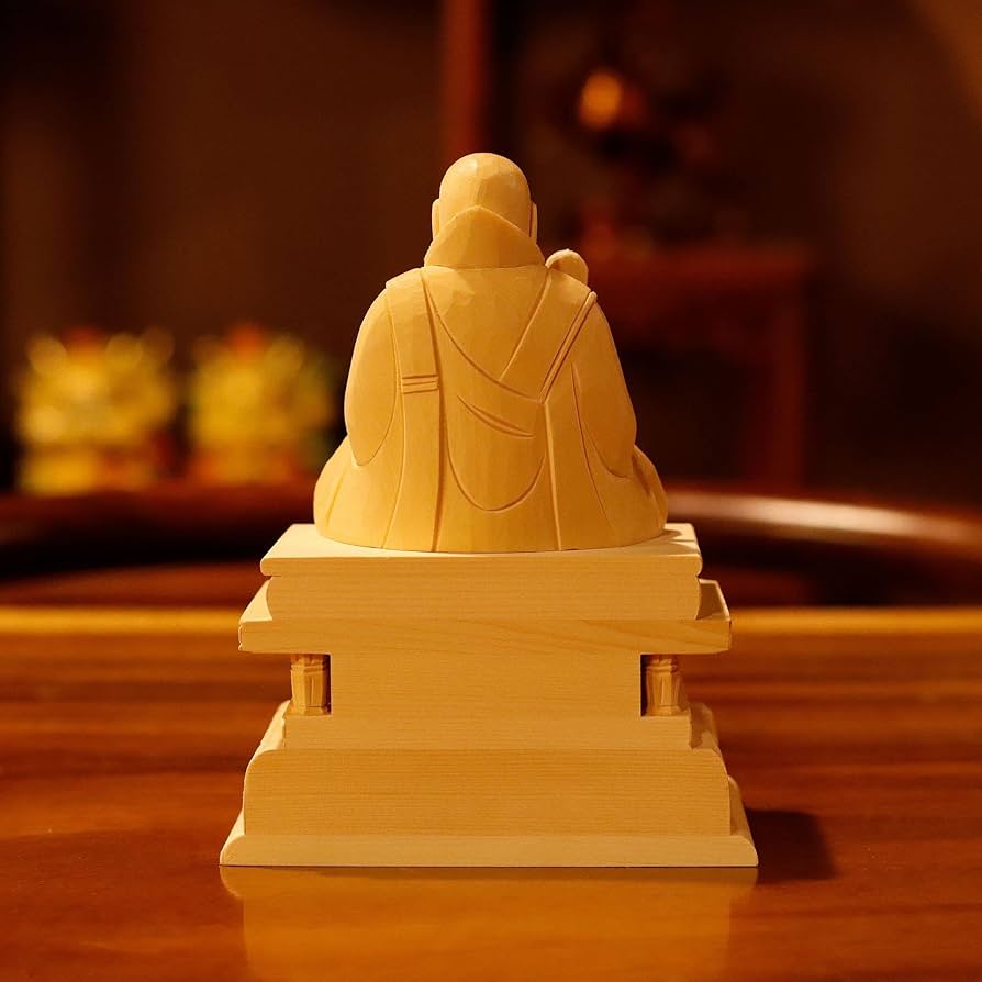 Amazon｜仏像 日蓮上人(日蓮宗) 座像 木彫り仏像 桧木 日蓮宗御本尊