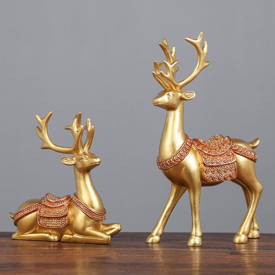 Amazon.co.jp: 鹿の置物 風水 金運アップ 財運 招財 厄除け お守り