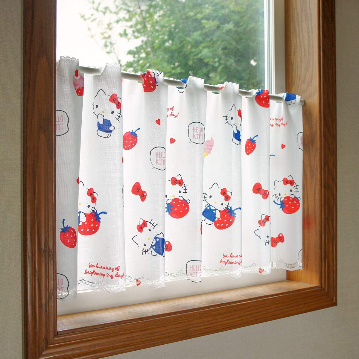 Amazon｜ハローキティカフェカーテン120x45cm【日本製】サンリオSanrio