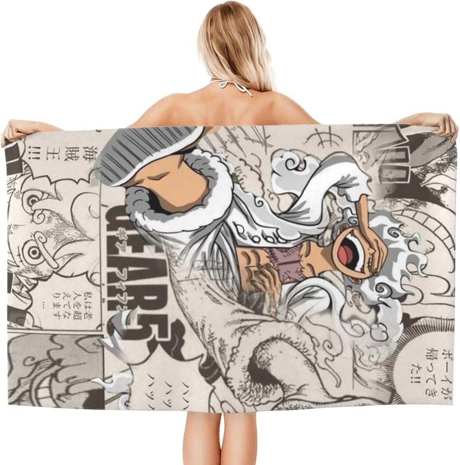 Amazon｜ワンピース ルフィ ギア5 アニメ バスタオル 大判 吸水