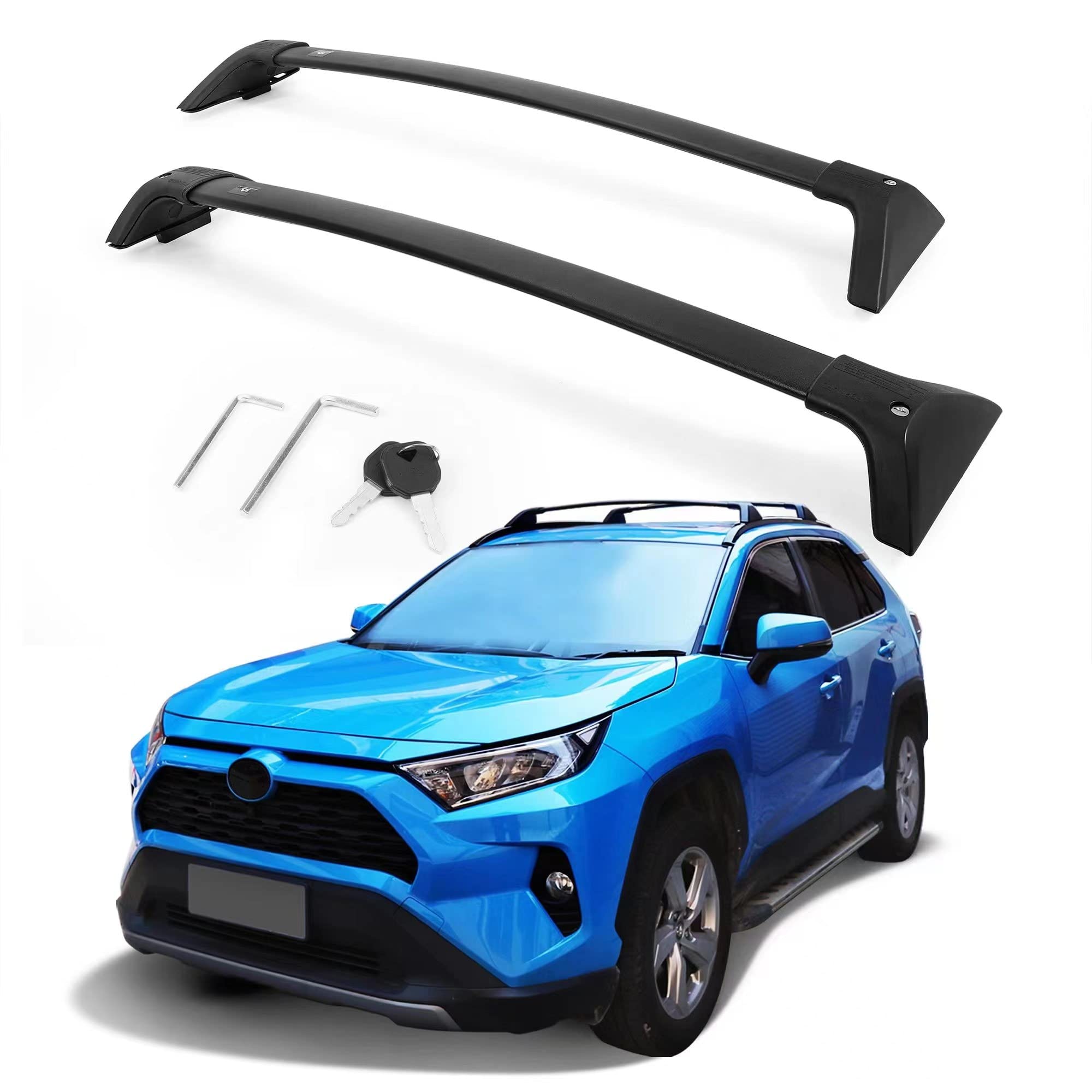 Amazon | Autekcomma ルーフラッククロスバー トヨタ RAV4 2019-2025用