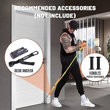 Amazon.co.jp: LECARDIOトレーニングチューブ 迷彩です筋トレチューブ