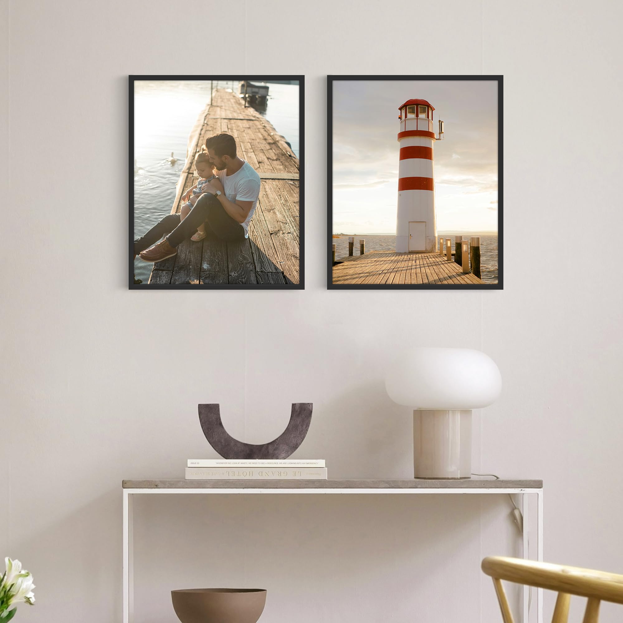 Amazon.co.jp: Wiscet 13x16インチ 写真フレーム 2枚セット 壁掛け用