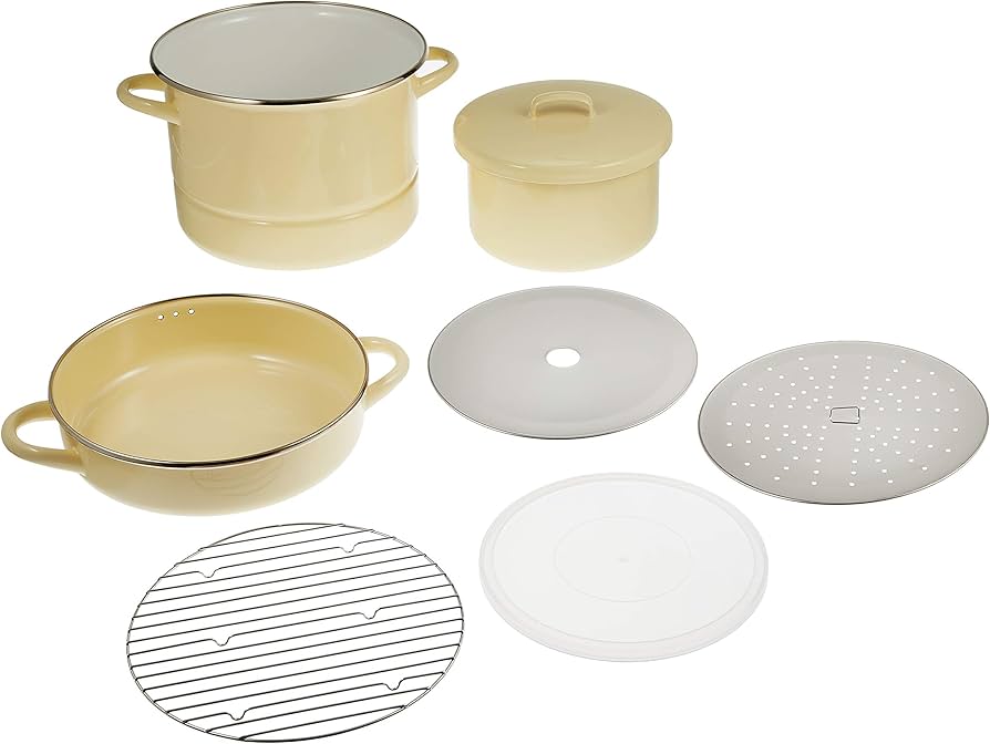 Amazon｜野田琺瑯 蒸気調理鍋 MIMOZA 日本製 JM-24｜両手鍋 オンライン通販