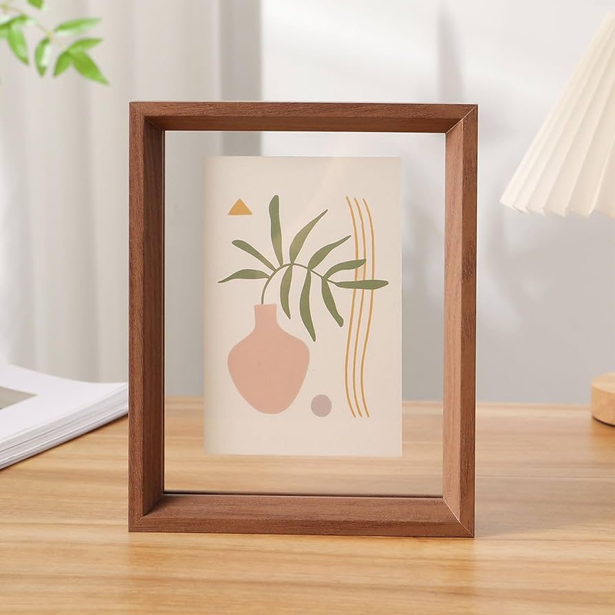 Amazon.co.jp: フローティングガラスフレーム、ポストカードフレーム